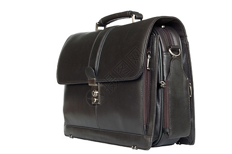 黑皮商业黑色包装行李文件夹贮存白色案件套装手提箱背景图片