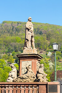 德国海德堡老城的雕像旅游山坡纪念馆建筑学建筑纪念碑历史性城市旅行脖子图片