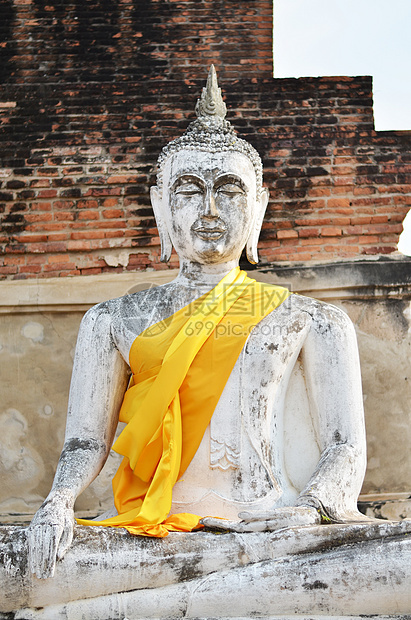 Ayutthaya的古老佛像图片