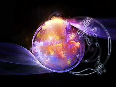 梦想设计星云黑色想像力辉光星星创造力魔法漩涡螺旋幻觉装饰品图片