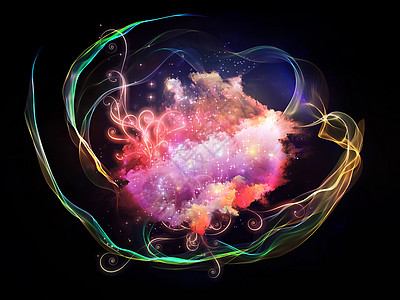 设计星云抽象记述漩涡创造力辉光螺旋想像力装饰品幻觉星星魔法黑色图片