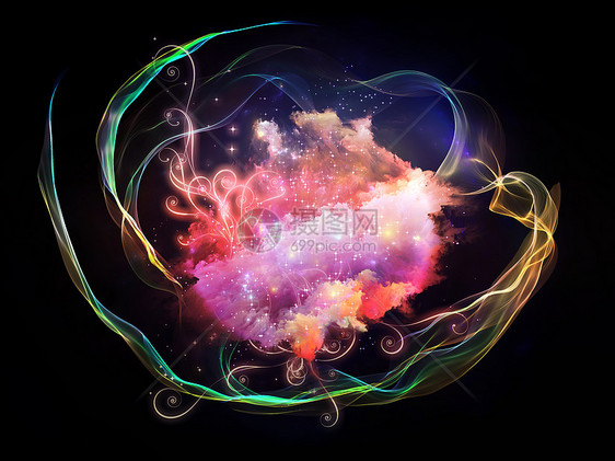 设计星云抽象记述漩涡创造力辉光螺旋想像力装饰品幻觉星星魔法黑色图片