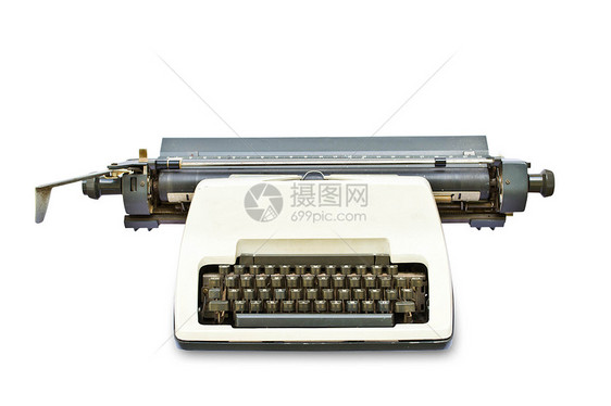 白色背景的打字机图片