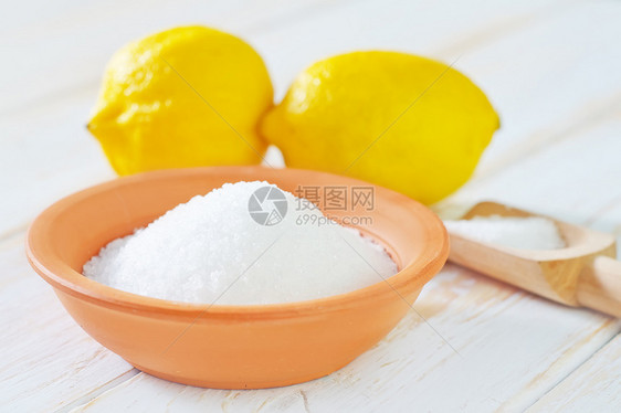 酸和柠檬勺子营养味道水果粉末美食物质果汁羧基食物图片