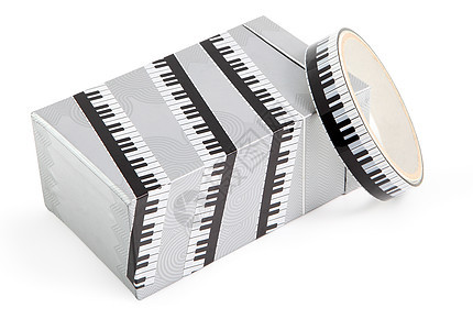 带印刷品的包装胶带 用于礼品包装的遮蔽胶带 用于包装礼品的装饰胶带 钢琴键打印图片