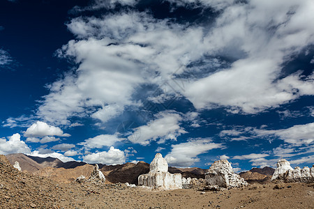 拉达克佛教教区传统石头风景冥想文化旅行天空精神寺庙蓝色图片