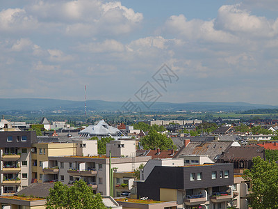 德国美因茨联盟全景中心城市天际图片