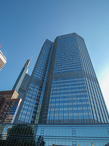 法兰克福的欧洲央行联盟地标摩天大楼建筑学纪念碑货币图片