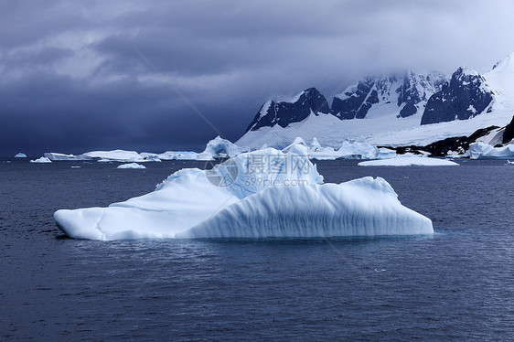 南极洲景观荒野白色冰山天空旅行图片