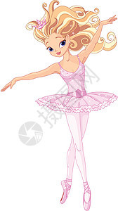 美丽的芭蕾舞女微笑插图魔法芭蕾舞裙子艺术舞蹈家女孩短裙女王图片