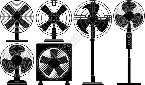 电扇冷却器机器插图套管金属螺旋桨塑料呼吸机器具网格图片