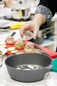 厨师工作香料美食洋葱爱好烤箱服务厨房作坊平底锅盘子图片