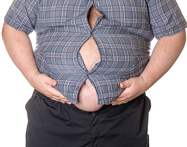 长肚子的胖子重量脂肪暴饮暴食饮食男性尺寸减肥男人裤子腹部图片