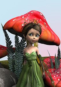 伍德兰的仙子孩子小精灵林地女孩精灵树叶女性蝴蝶裙子森林图片