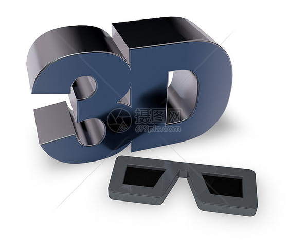 3d 标签技术金属字体眼镜字母电影数字娱乐立体镜网络图片