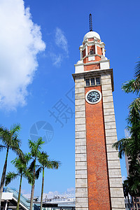 香港的时钟塔历史圆圈建筑学时间天空发条建筑城市历史性地标图片