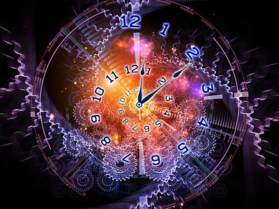时钟云展示时间小时墙纸日程手表紫色背景图片