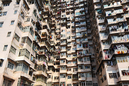 香港老旧住宅楼 香港生活公寓城市建筑乌鸦贫困住房贫民窟居所建筑学图片