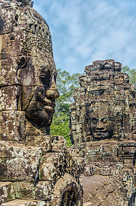 柬埔寨的安科尔瓦特Ankor wat热带雕刻雕塑石头文化建筑学废墟建筑地标历史性图片