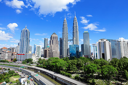 吉隆坡天线商业文化瓜拉城市地标蓝色吸引力旅行摩天大楼公园图片