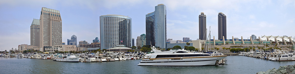 圣迭戈码头市中心大楼全景图片