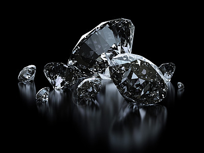 黑背景的奢华钻石  包括剪切路径蓝色礼物宝藏水晶石头婚礼矿物玻璃宏观商品图片