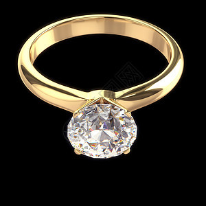 结婚金钻石环图片
