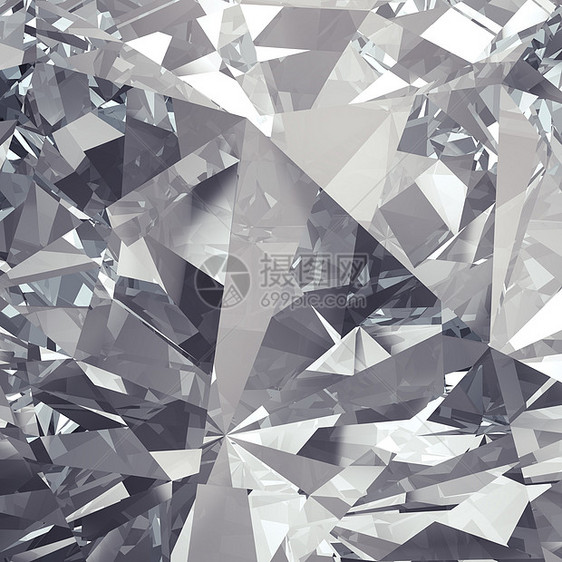 豪华明晶表面背景宝石钻石周年订婚宝藏圆圈珠宝反射折射宏观图片
