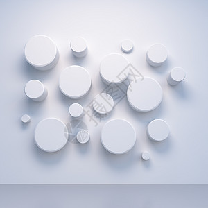 白色 3D 硅筒墙壁图案图片