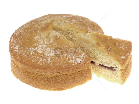 维多利亚桑威奇海绵甜点食物白色奶油蛋糕图片