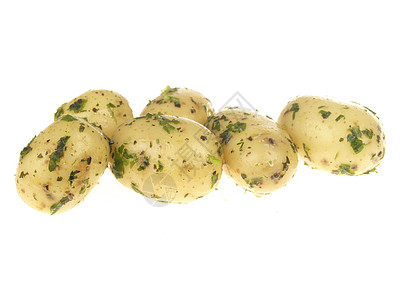 新煮土豆土豆白色成员食物薄荷球衣皇室背景图片