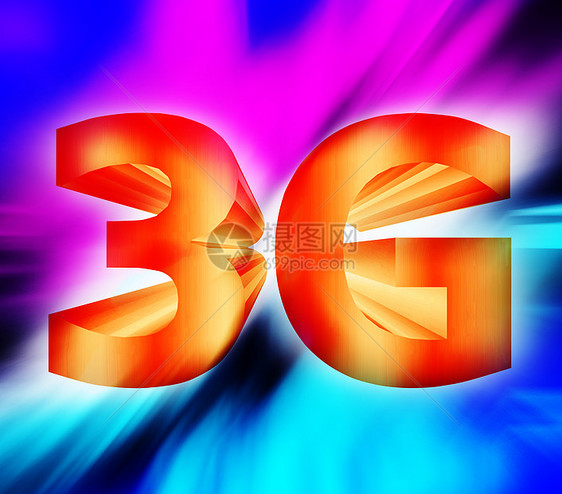 3G 网络符号速度移动全球上网系统细胞机动性橙子消息展示图片