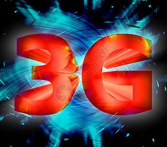 3G 网络符号细胞通信系统电话移动展示互联网魔法消息速度背景图片