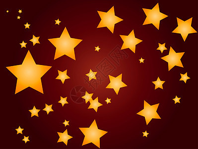 抽象的红色背景与明星星星横幅黄色乐趣运动标签问候语推介会网络创造力图片