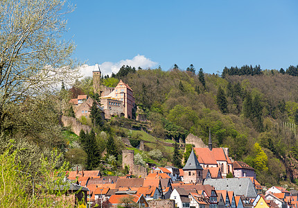 德国镇脖子大厦城市城堡旅游建筑物旅行教会村庄家园图片