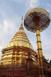 泰国清迈Doi Sutheep寺天空文物公园寺庙宗教历史石头国家文化宝塔图片