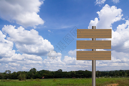 空白木制标志牌木板交通广告横幅街道国家营销招牌蓝色商业图片