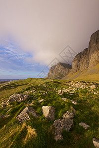 沿海悬崖风景全景图片