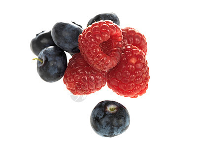 草丛和蓝莓水果白色甜点小吃浆果图片
