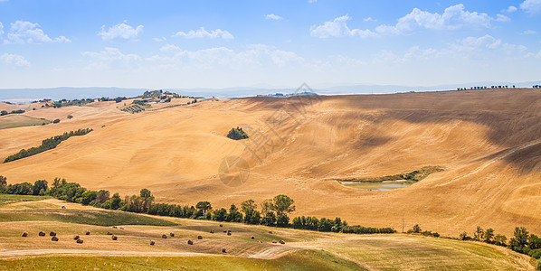 托斯卡纳国家农村乡村黄色天空农田场地山坡风景农业绿色图片