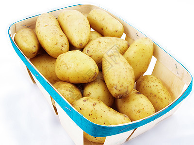 篮子中的土豆烹饪食物盒子淀粉化合物白色椭圆形蔬菜块茎案件图片