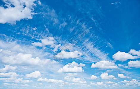 天堂卷云蓝色天空背景图片