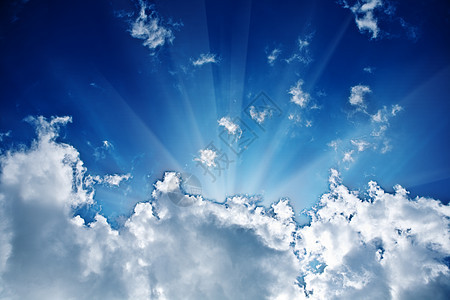 太阳在云中蓝色天气天空水平风景宗教活力射线天堂白色图片