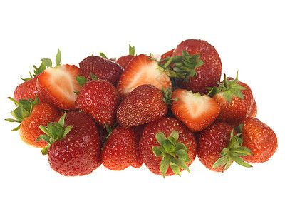新鲜草莓水果小吃生活食物甜点早餐工作室白色图片