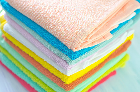 彩色毛巾吸水性织物棉布肥皂纤维羊毛洗澡酒店吸收浴室图片
