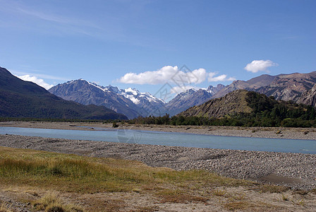 巴塔哥尼亚的景观风景顶峰荒野冰川草原全景图片