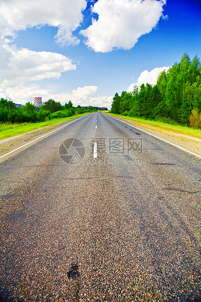 公路道路草地旅行地平线场景天际蓝色土地阳光城市沥青图片