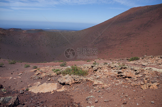 兰萨罗特的某个地方岩石天空海滩时间旅行目的地阳光日光沙漠骨灰图片