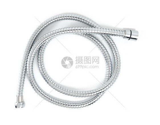 金属软管材料不锈钢灵活性淋浴灰色钢缆韧性管子管道力量图片