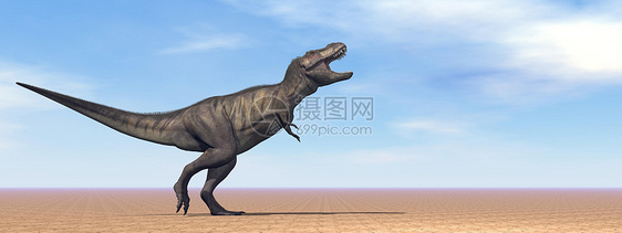 沙漠中的暴龙恐龙 三维化身图片